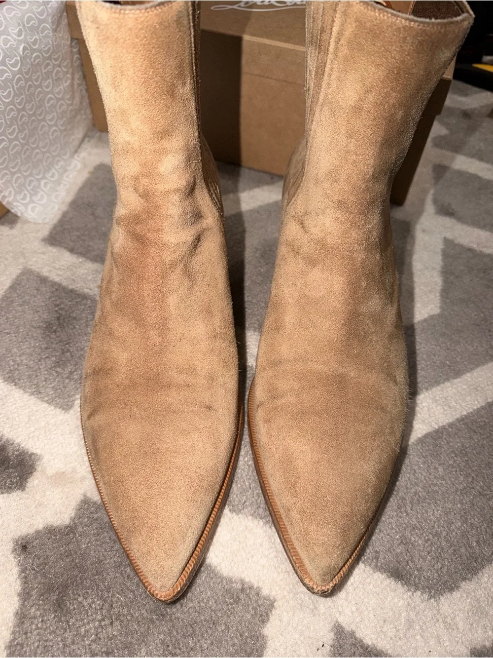 Christian Louboutin William Men’s Suede Chelsea Boots Sz 46 (Fit US12)
